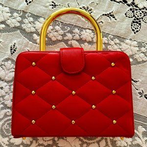 Small red quilted bag, when you need a touch of color added